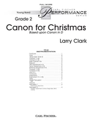 Canon for Christmas band score cover